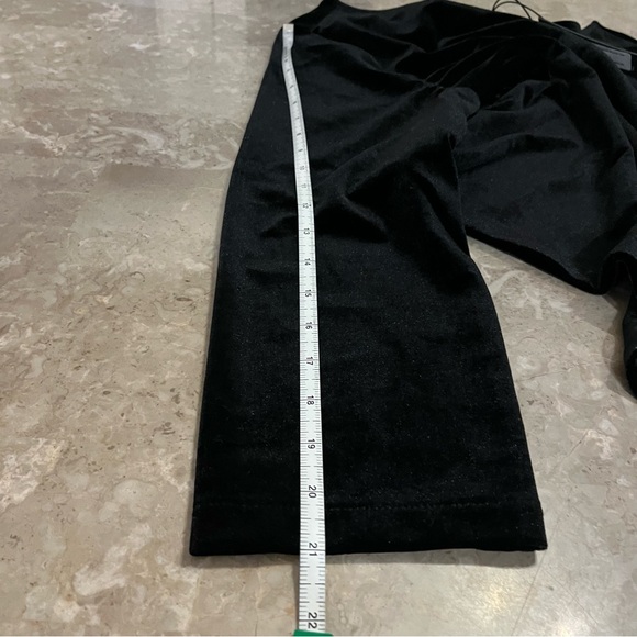 COPY - Rachel Zoe black faux velour long sleeve belt Excellent top size large - Picture 10 of 10